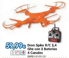 Dron Spike R/c 2,4 GHz Con 2 Baterias 4 Canales