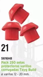 Pack 250 Setas Protectoras Varillas Corrugadas
