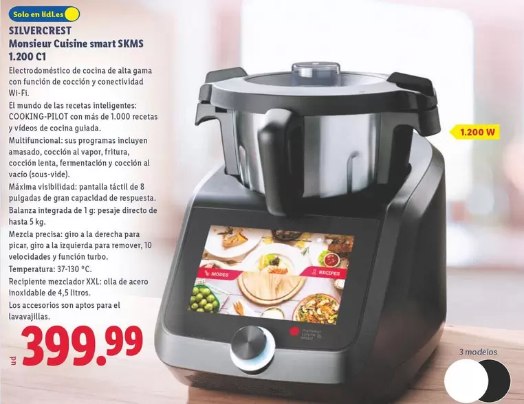 SilverCrest - Monsieur Cuisine Smart SKMS 1.200 C1