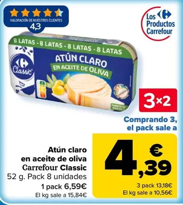 Carrefour Classic - Atun Claro En Aceite De Oliva