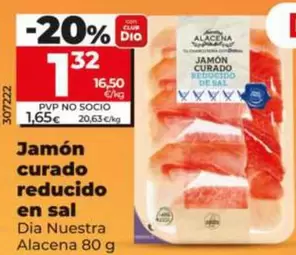 Dia Nuestra Alacena - Jamon Curado Reducido En Sal