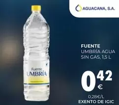 umbria - Fuente Umbria Agua Sin Gas