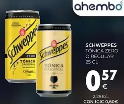 Schweppes - Tonica Zero O Regular