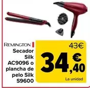 Remington - Secador Silk AC9096 O Plancha De Pelo Silk S9600