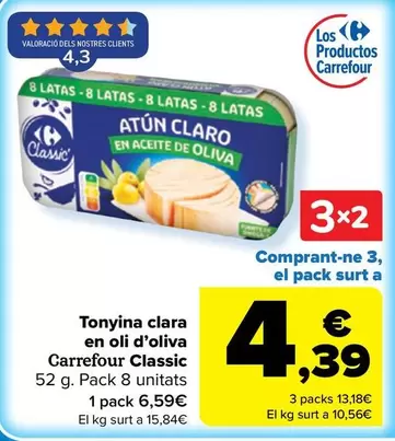 Carrefour Classic - Atun Claro En Aceite De Oliva