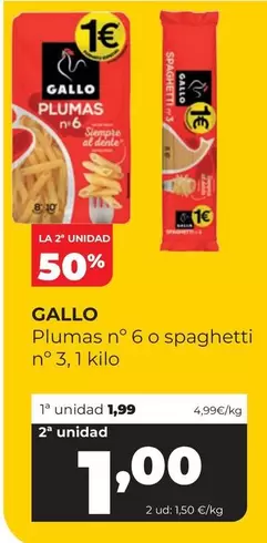 Gallo - Plumas N°6 O Spaghetti N°3
