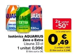 Aquarius - Isotonics Zero O Extra