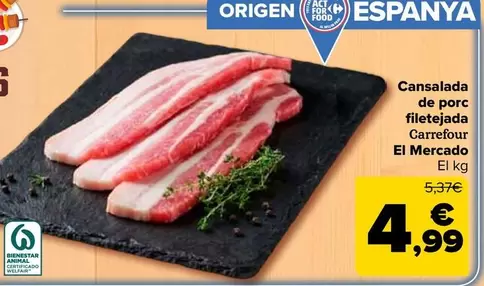 carrefour - Cansalada de porc filetejada El Mercado