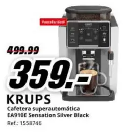 Krups - Cafetera Superautomatica EA910E Sensation Silver Black