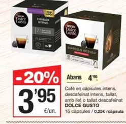 Nescafé - Dolce Gusto Café En Cápsules Intens, Descafeinats Intens, Tallat, Amb Llet O Tallat Descafeinat