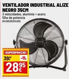 Ventilador Industrial Alize Negro 35cm