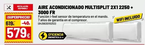 Aire - Acondicionado Multisplit 2x12 250 + 3000 Fr