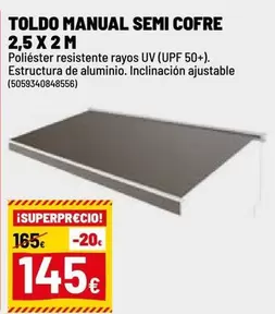 Toldo Manual Semi Cofre