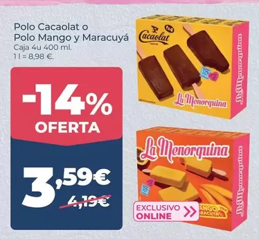Cacaolat - Polo O Polo Mango Y Maracuya