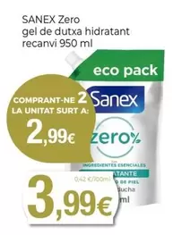 Sanex - Zero Gel De Dutxa Hidratant Recanvi