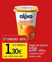 Alpro - Yogur Sin Azucar Mango