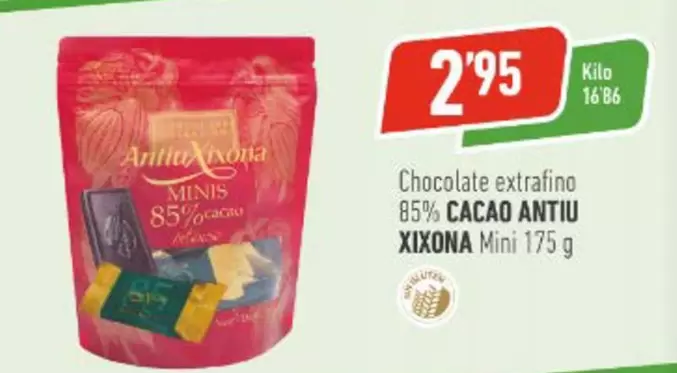 Antiu Xixona - Chocolate Extrafino 85% Cacao Mini