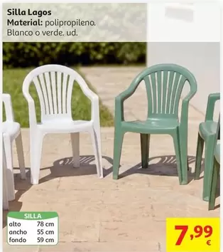 Silla Pp Blanca 55*59*78 CM MOD. Lagos                      