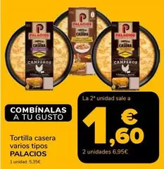 Palacios - Tortilla Casera Varios Tipos