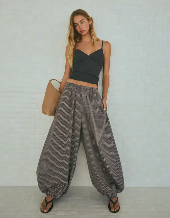 Pantalón bloomer popelín