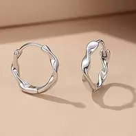 Delicate Twist Design Hoop Earrings for Women Versatile Jewelry for Women