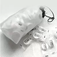Compressed Towels 50 Pack Caramel Size Portable Face Towels Skin Friendly Disposable Towel for Travel Bathroom Hotel