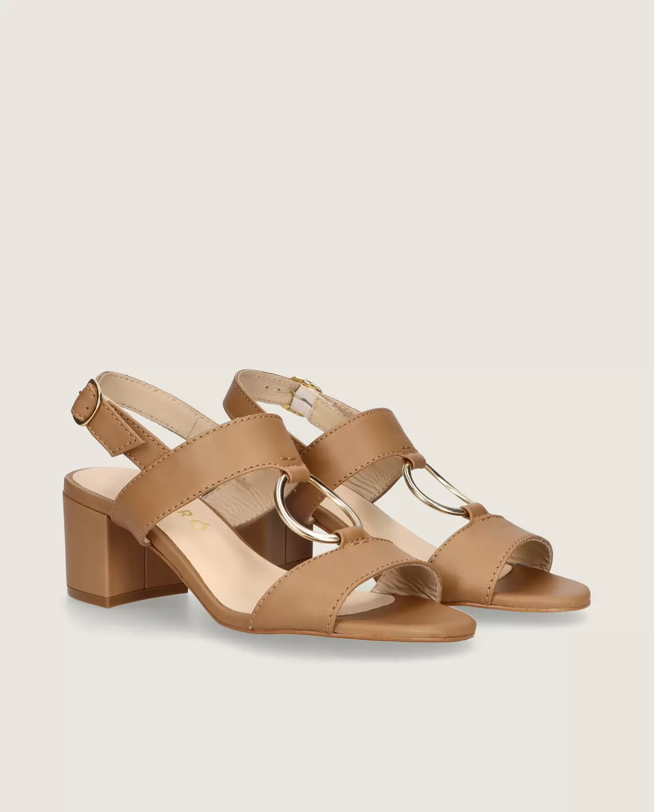 Emilia Sandal in tan leather