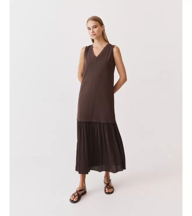 VESTIDO LARGO PLIEGUES