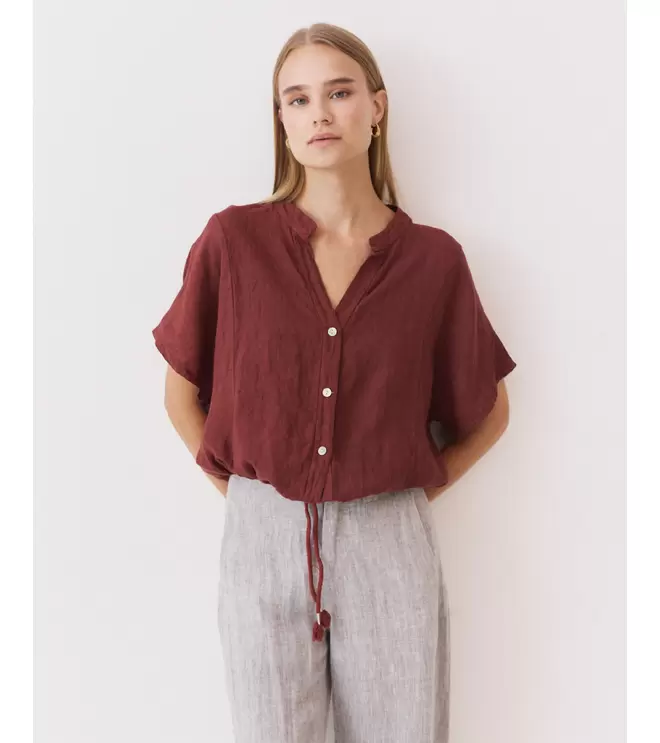 BLUSA LINO DETALLE BAJO