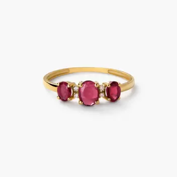Anillo de oro 18K diamante natural 0.028 ct. MAGMA