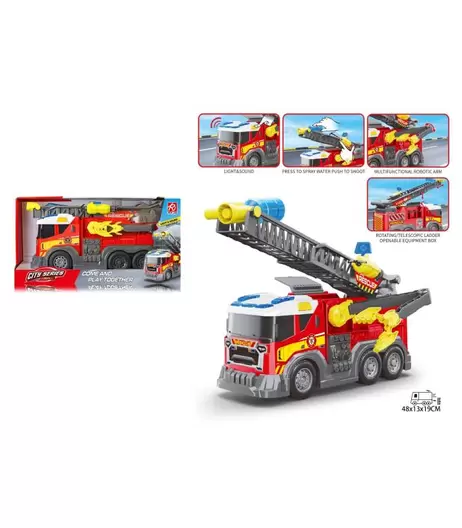 CAMIÓN DE BOMBEROS GRANDE 1:12 CON LUCES Y SONIDO DE PANRITOS