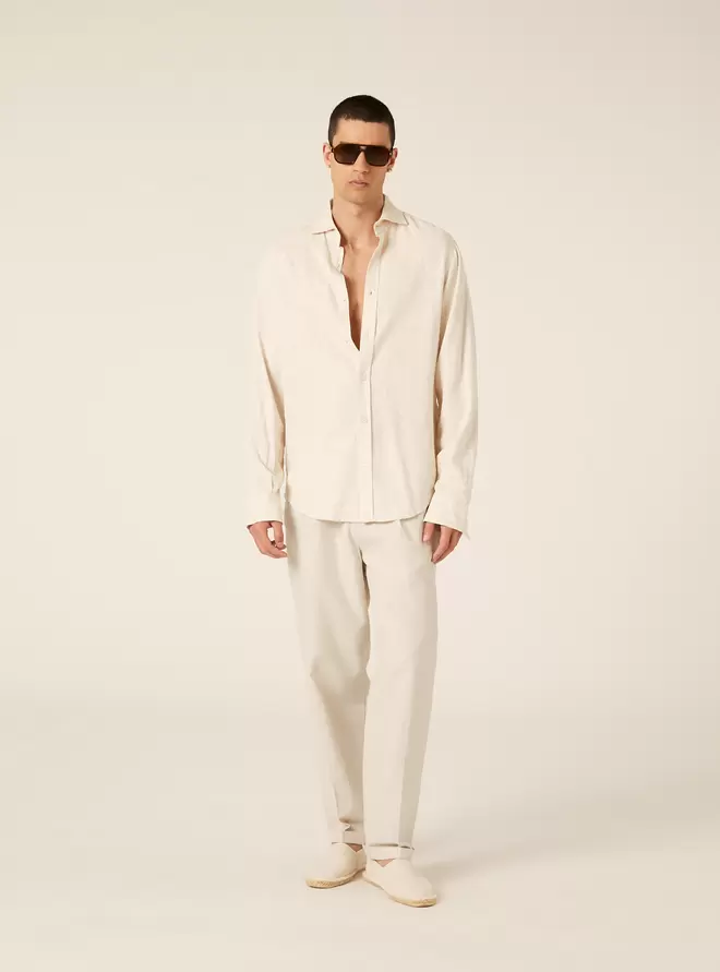 Pantalón Sastrero Ligero de Mezcla de Lino