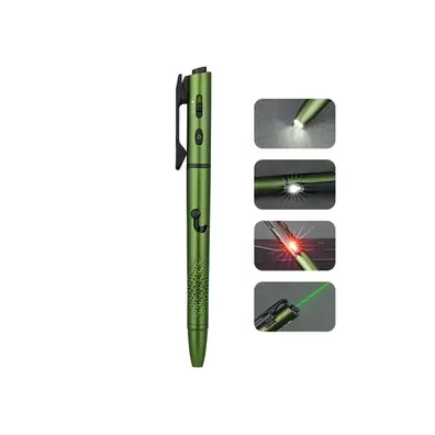 O'Pen 3 Bolígrafo Multifuncional con Luz de 120 Lúmenes y Láser Verde(Clase 1)