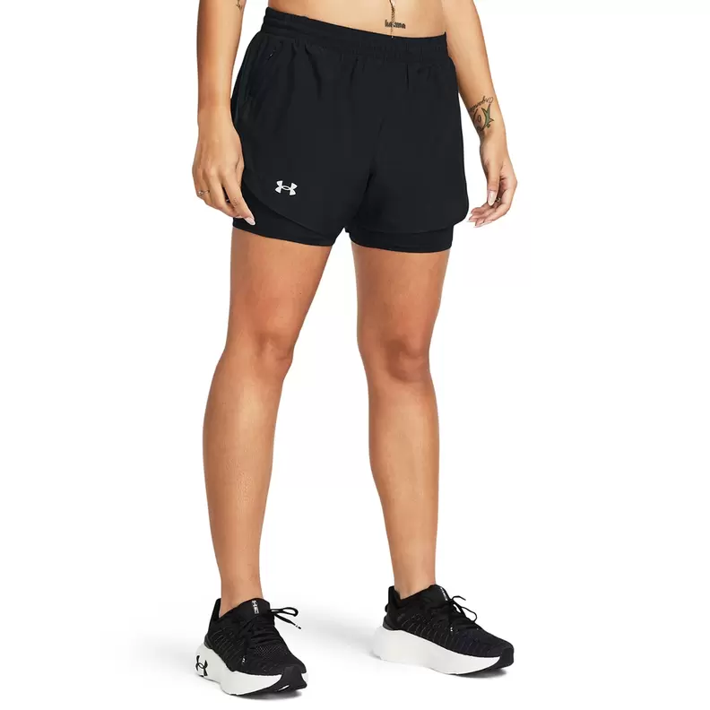 Short de mujer Fly By 2-in-1 Under Armour Negro