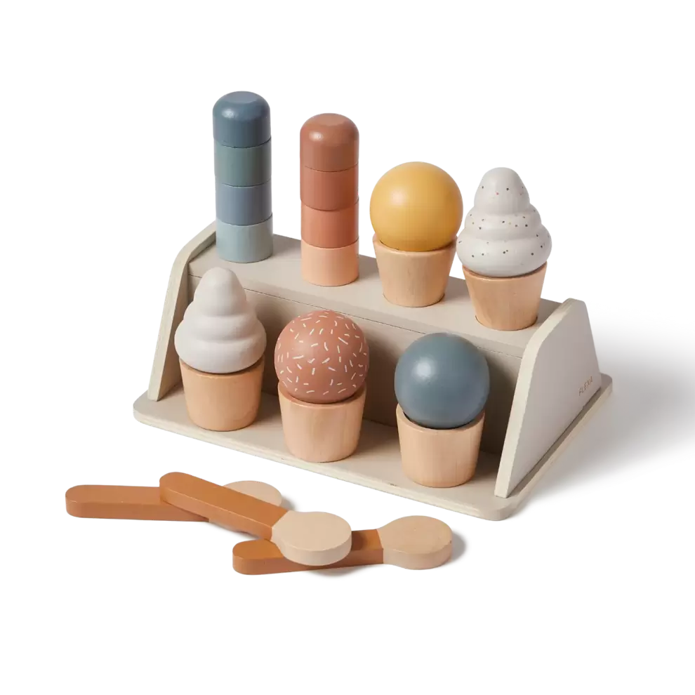 Ice Cream Set, 22 pcs, Handpainted