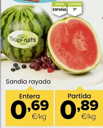 Trop Fruits - Sandía Rayada Entera