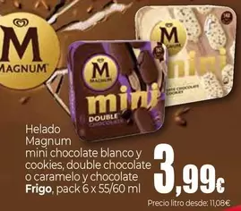 Frigo - Helado Magnum Mini Chocolate Blanco Y Cookies, Double Chocolate O Caramelo Y Chocolate
