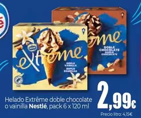 Nestlé - Helado Extreme Doble Chocolate O Vainilla