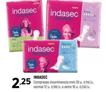 Indasec - Compresas Incontinencia Mini