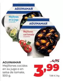 aguinamar - Mejillones Cocidos En Su Jugo O En Salsa De Tomate