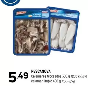 Pescanova - Calamares Troceados Calamar Limpio