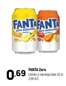 fanta - Zero Limon O Naranja