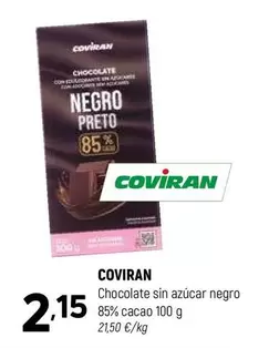 coviran - Chocolate Sin Azucar Negro 85% Cacao