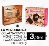 La Menorquina - Gelat Sandwich Honey Comb I Coco Xoco