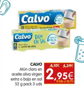 Calvo - Atun Claro En Aceite Oliva Virgen Extra O Bajo En Sal
