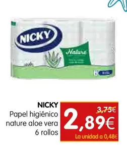 Nicky - Papel Higiénico Nature Aloe Vera