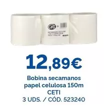 Ceti - Bobina Secamanos Papel Celulosa