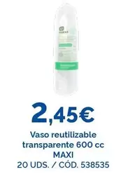 Vaso Reutilizable Transparente