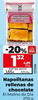 El Molino De Dia - Napolitanas Rellenas De Chocolate 