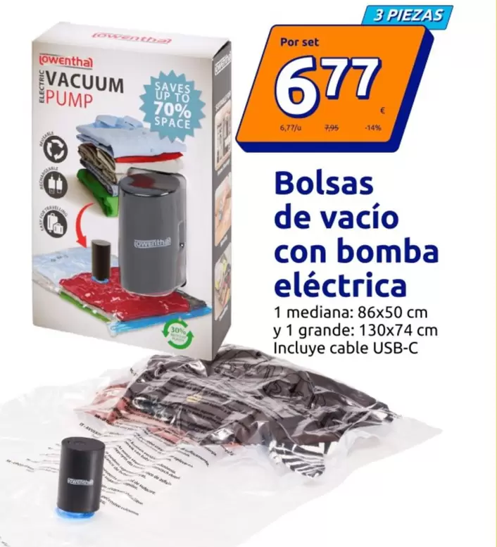 Bolsas De Vacio Con Bomba Electrica